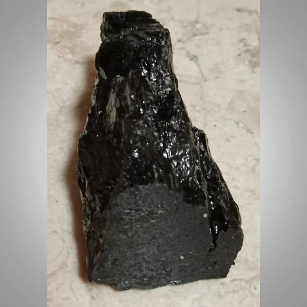 Black TOURMALINE stone chunk healing : protection chakra 07